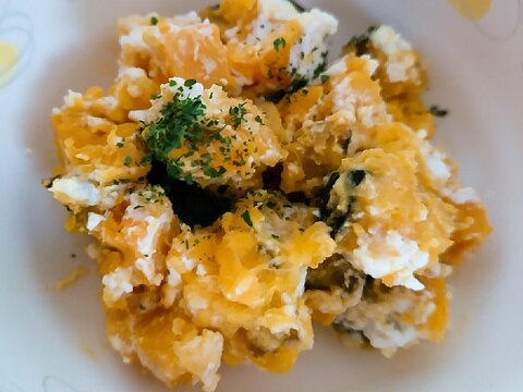 南瓜とカッテージチーズのサラダ